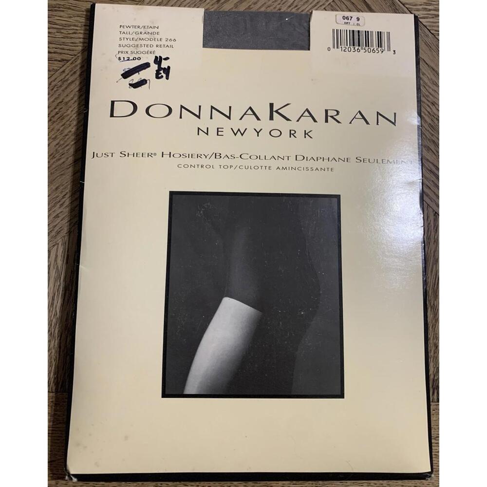 Donna Karen New York Just Sheer Sz Tall  Style 266 Pewter Vtg 1995